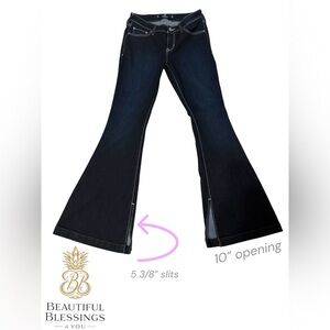 Hollister 3S 26W/30L Low Rise Vintage Flare with Soft Stretch Dark Blue Jeans